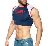 ES Collection Muscle Crop Top Navy TS267