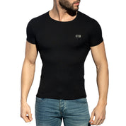 ES Collection Recycled Rib U-Neck T-Shirt Black TS302