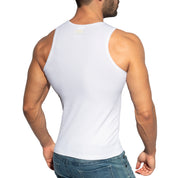 ES Collection Recycled Rib Sports Tank Top White TS313