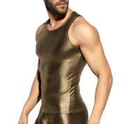 ES Collection Art Deco Metallic Tank Top Gold TS330