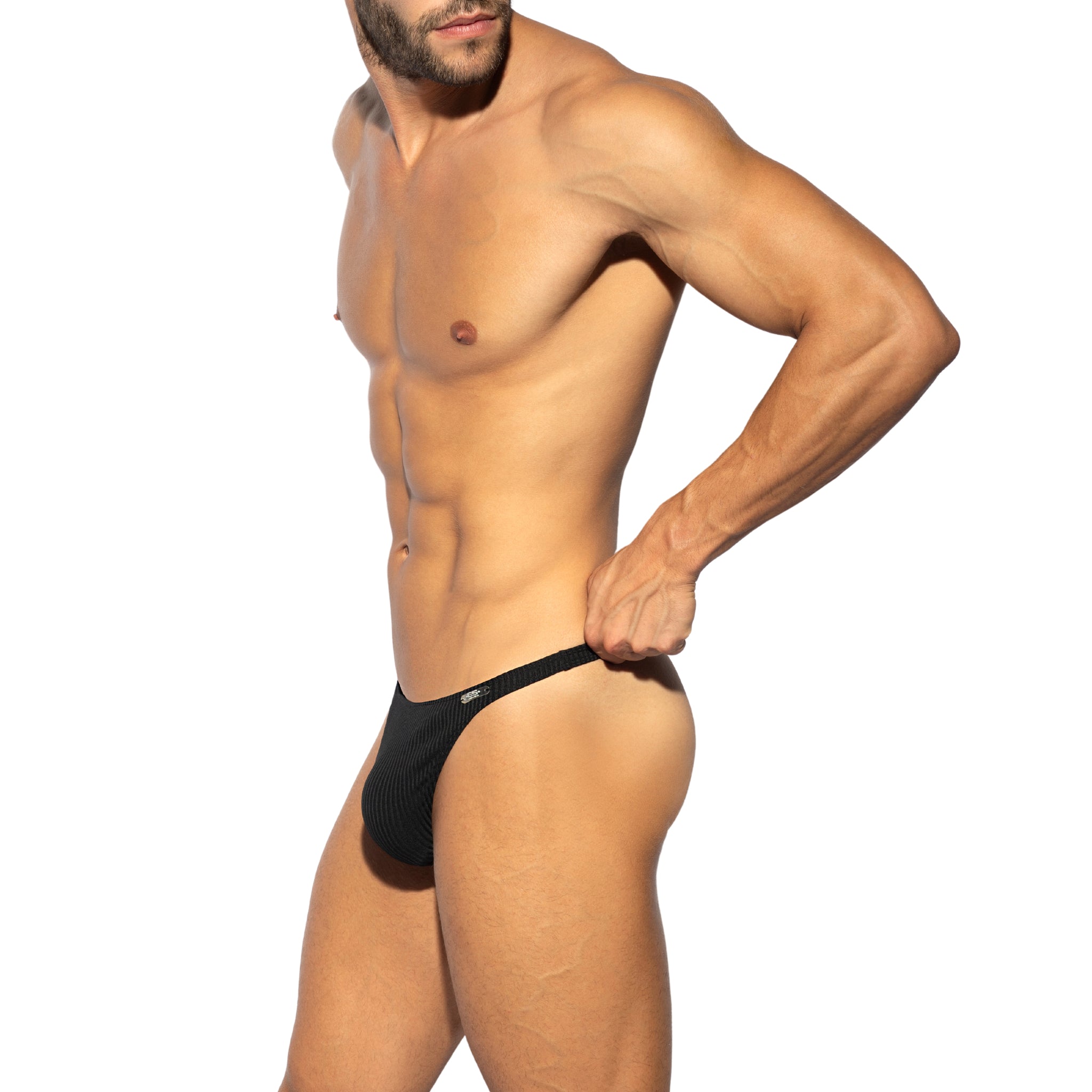 ES Collection Recycled Rib Thong Black UN492