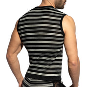 ES Collection Whisper Stripes Tank Top Black SP323