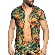 ES Collection Hawaiian Shirt Black SHT025