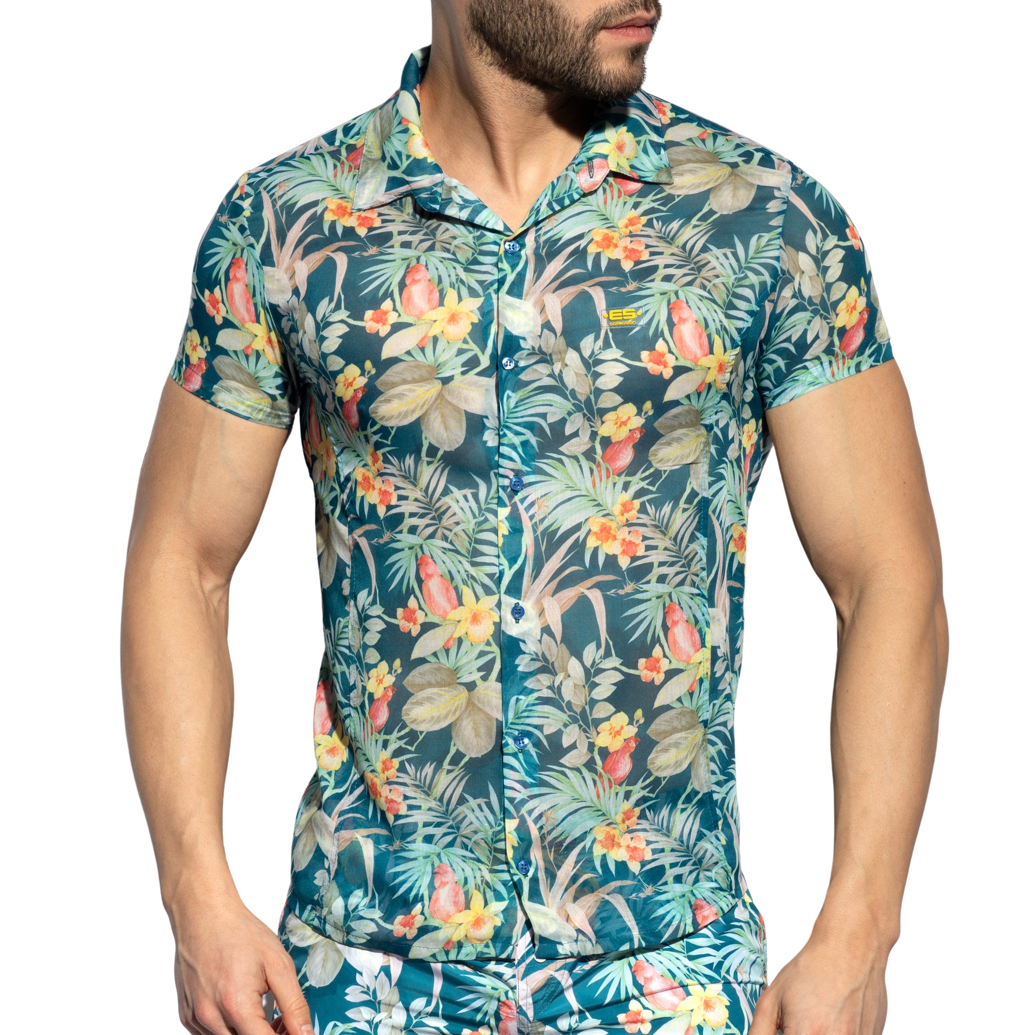 ES Collection Hawaiian Shirt Cobalt SHT025