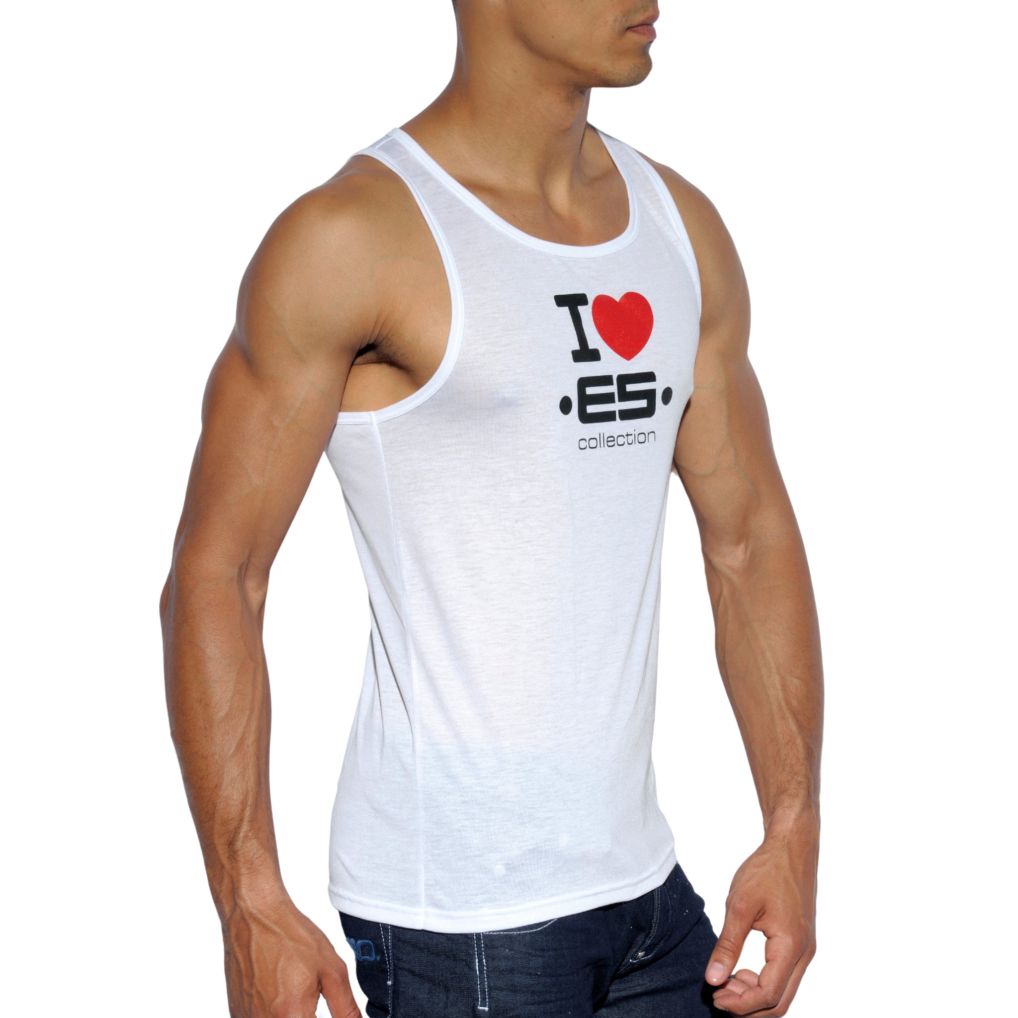 ES Collection I Love ES Tank Top White TS183