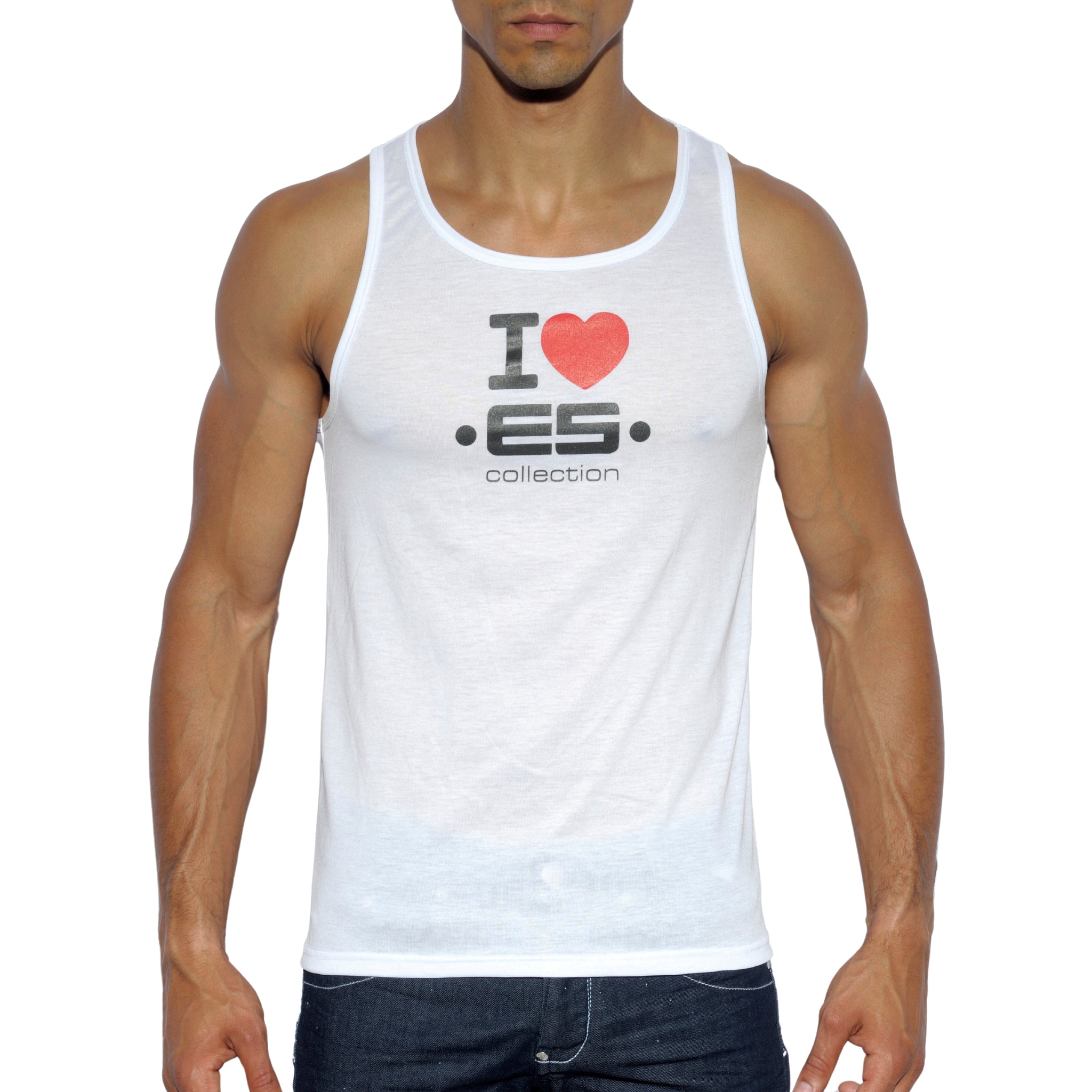 ES Collection I Love ES Tank Top White TS183