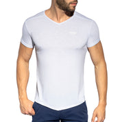 ES Collection V-Neck Flame T-Shirt White TS283