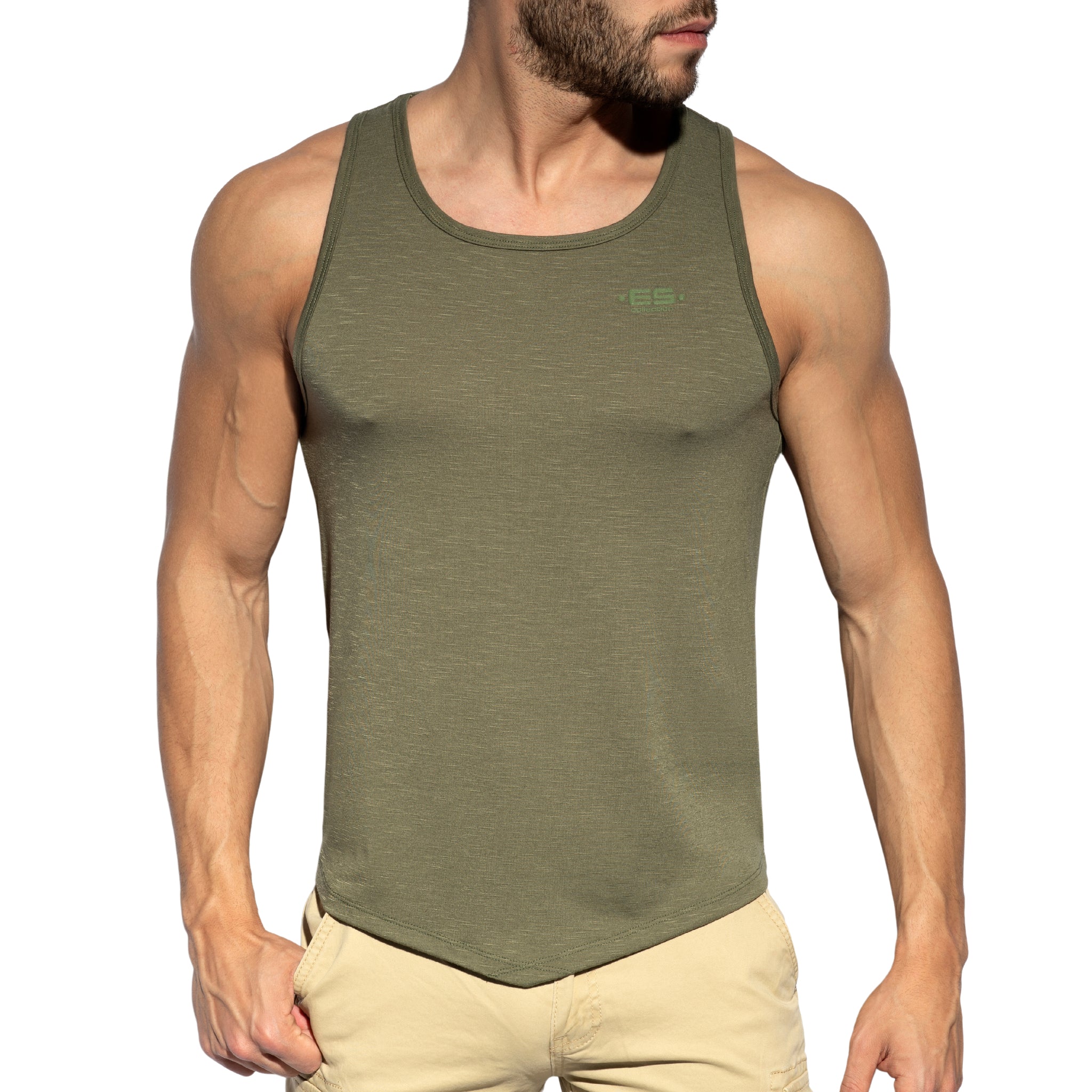 ES Collection Flame Tank Top Khaki TS284