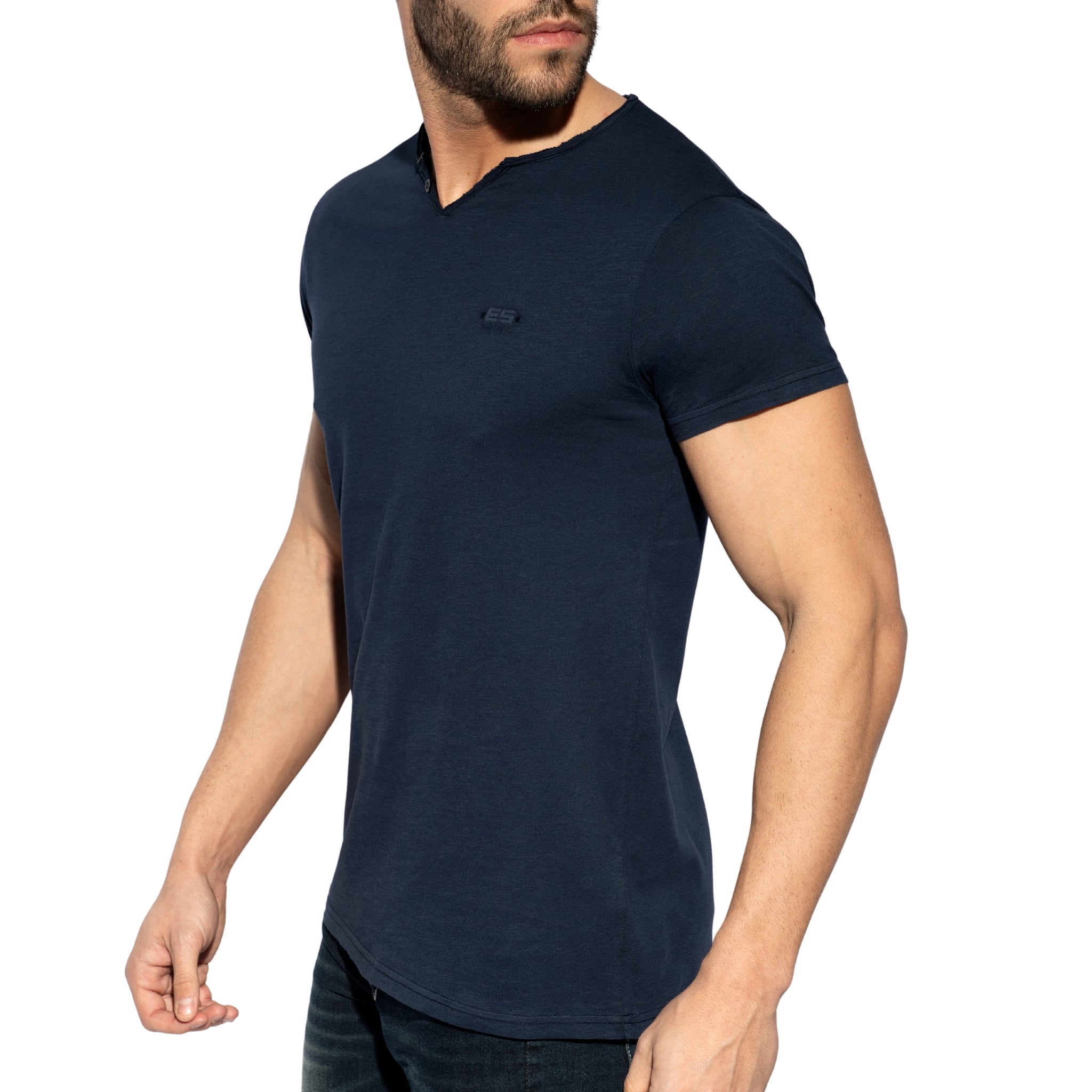 ES Collection Flame Luxury T-Shirt Navy TS305