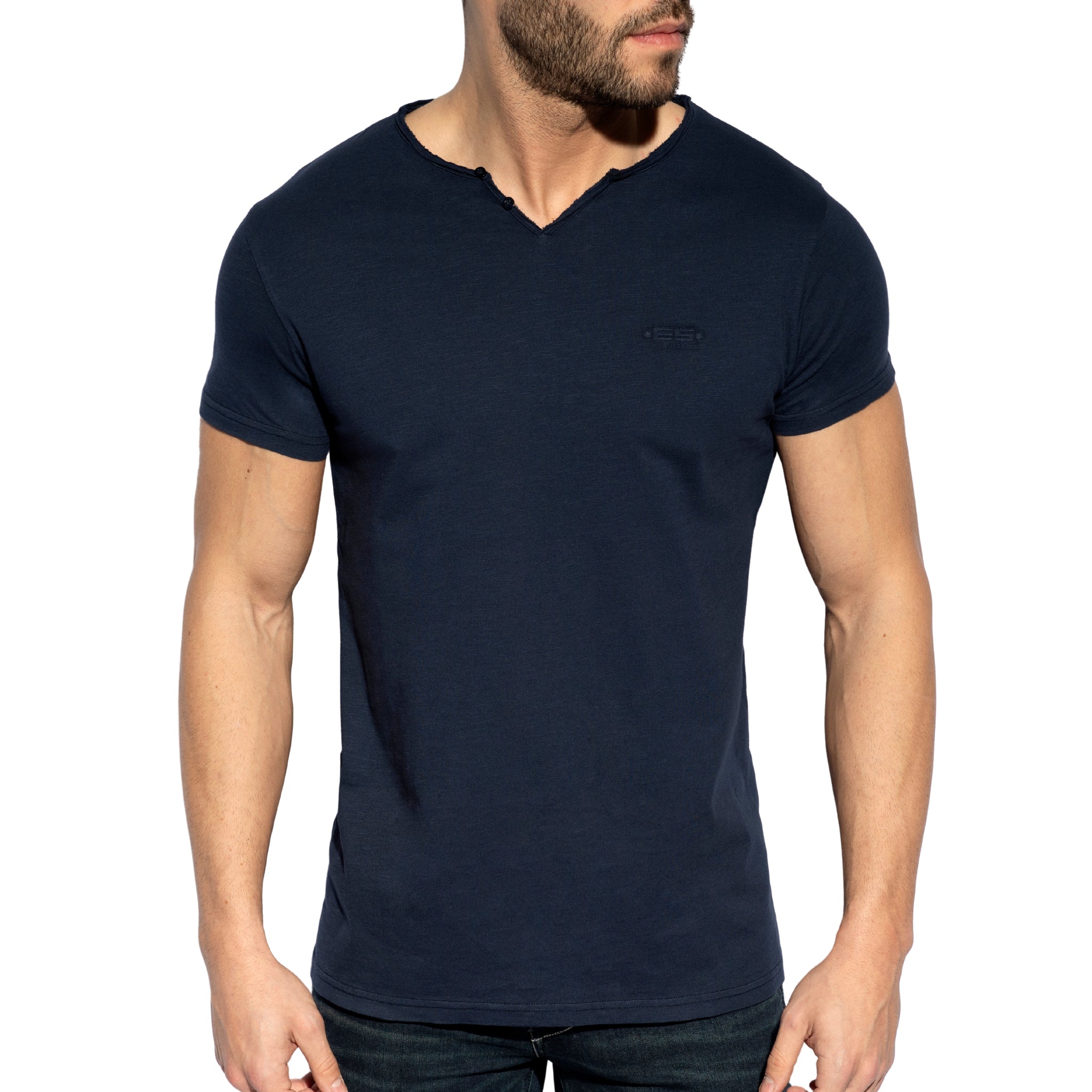 ES Collection Flame Luxury T-Shirt Navy TS305