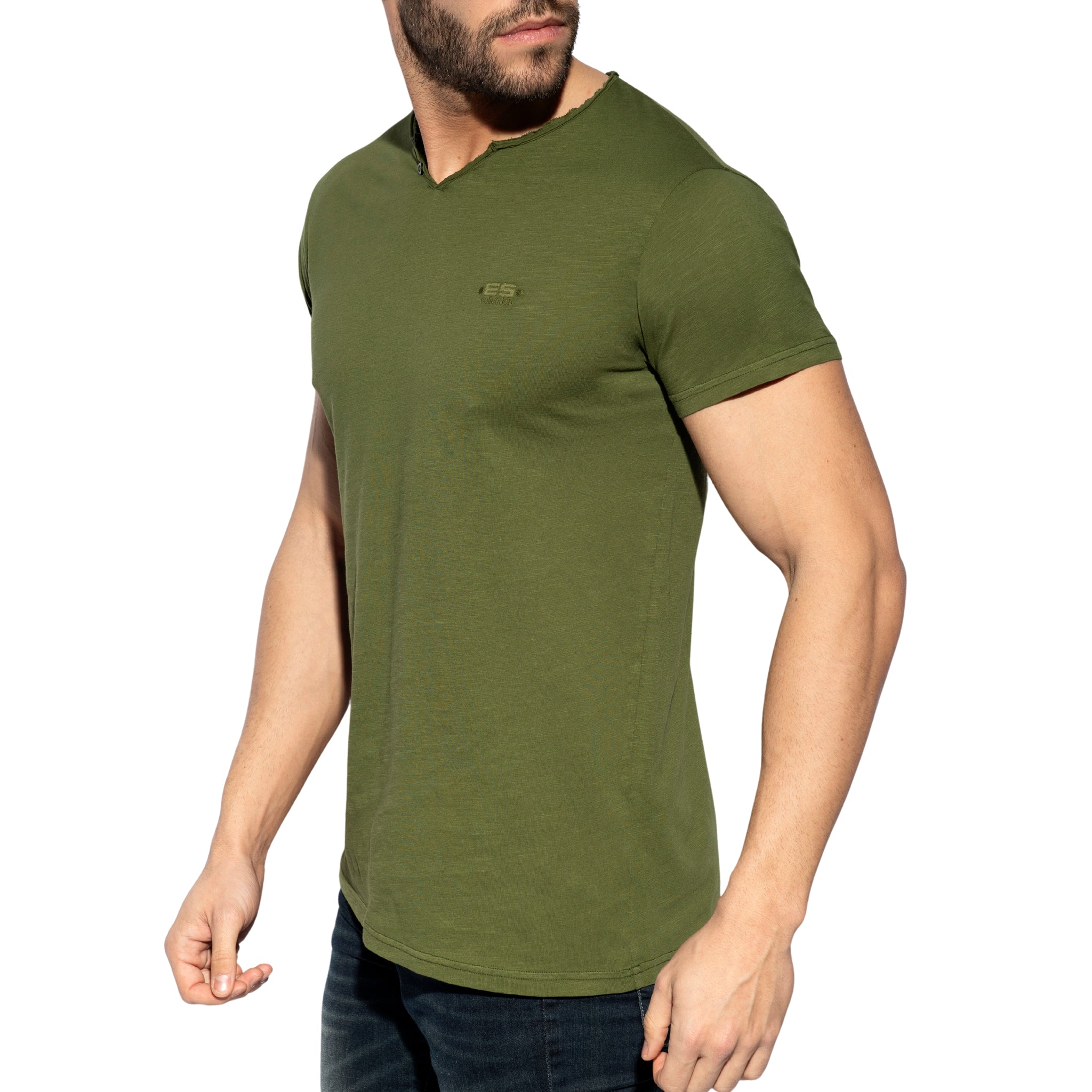 ES Collection Flame Luxury T-Shirt Khaki TS305