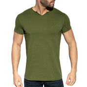 ES Collection Flame Luxury T-Shirt Khaki TS305