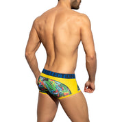 ES Collection Floral-Mesh Trunk Yellow UN418