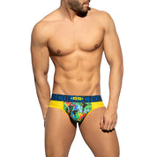 ES Collection Floral-Mesh Jock Yellow UN419