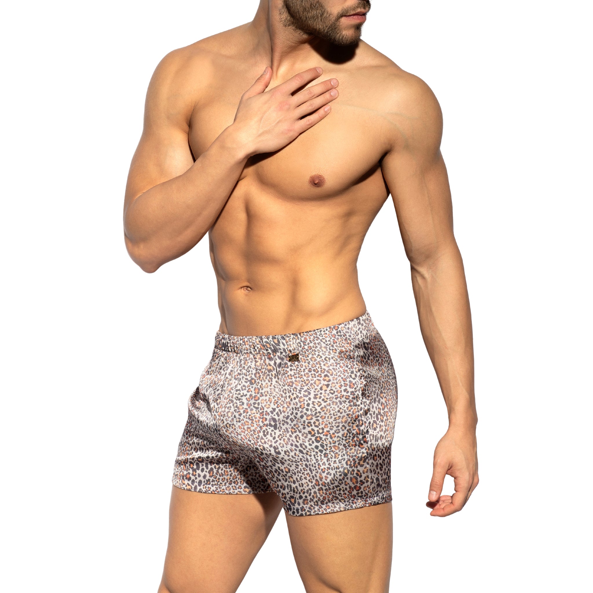 ES Collection Leopard Lounge Short Brown UN451