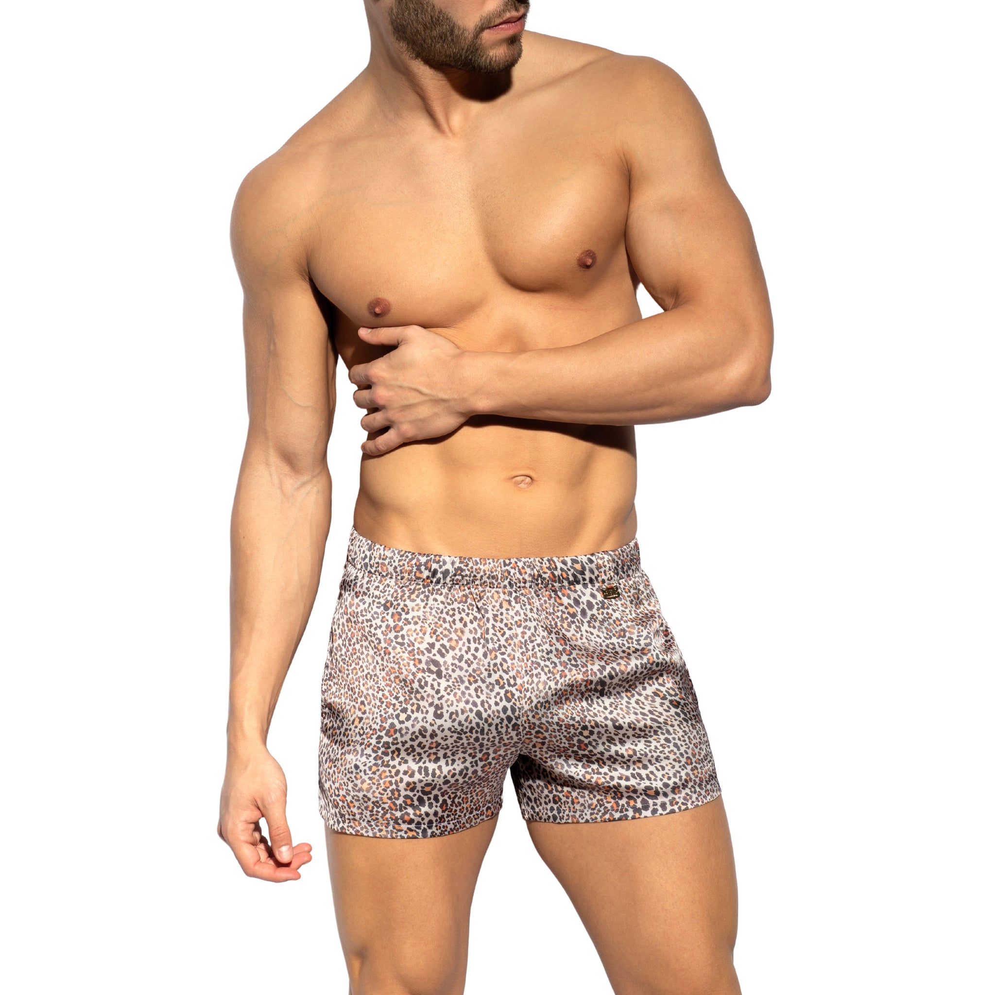 ES Collection Leopard Lounge Short Brown UN451