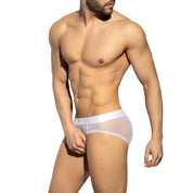 ES Collection Glitter Net Brief White UN583