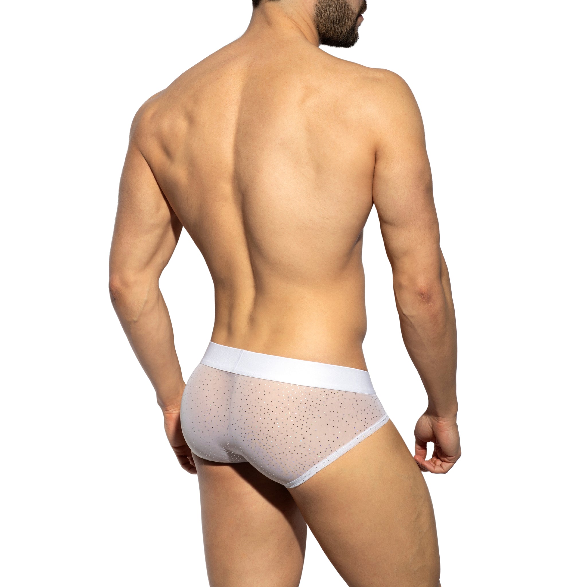 ES Collection Glitter Net Brief White UN583