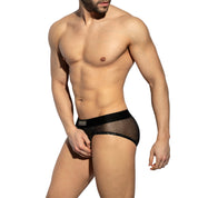 ES Collection Glitter Net Brief Black UN583