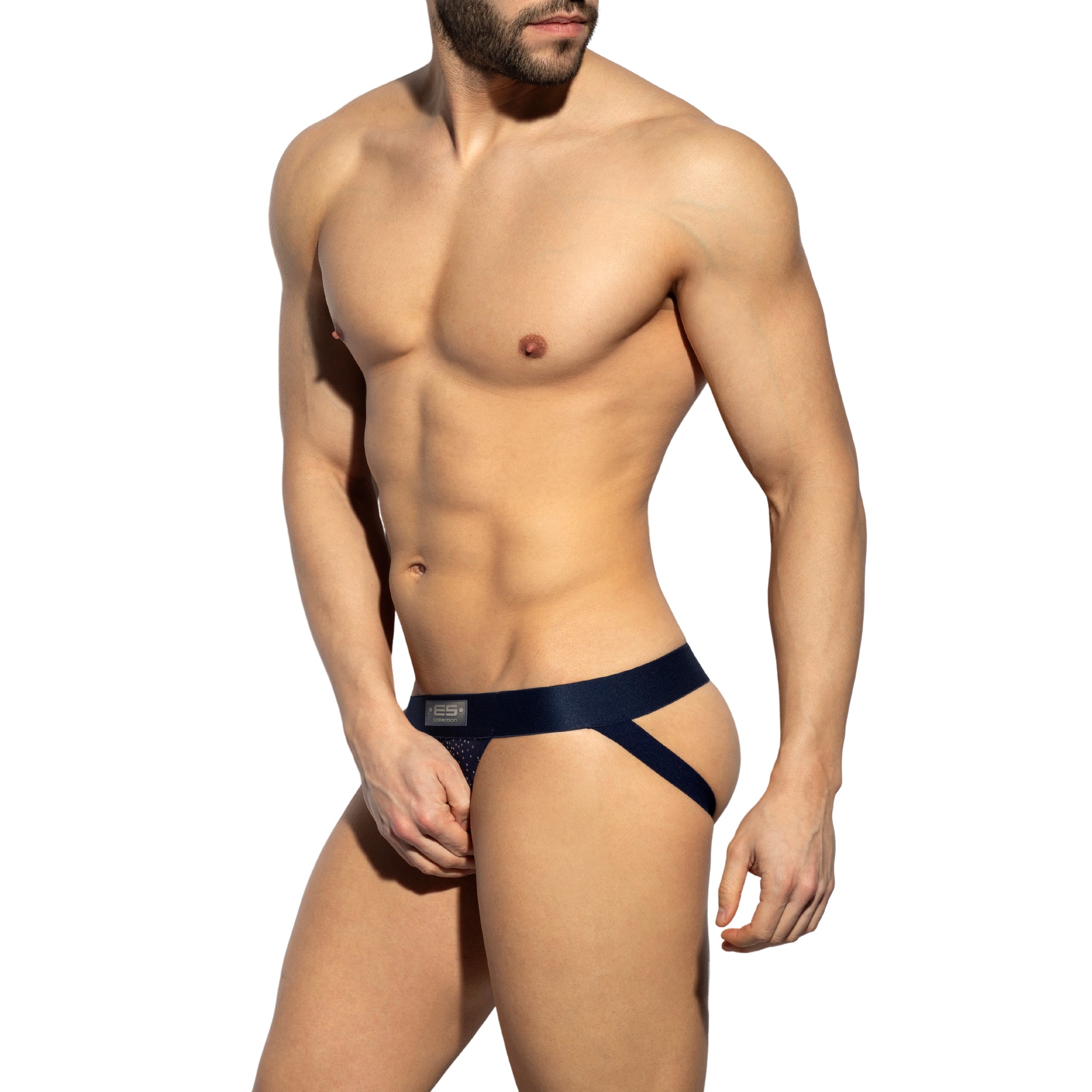 ES Collection Glitter Net Jock Navy UN585