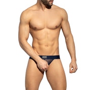 ES Collection Glitter Net Jock Navy UN585