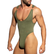 ES Collection Luxury Thong Swimsuit Khaki 2229