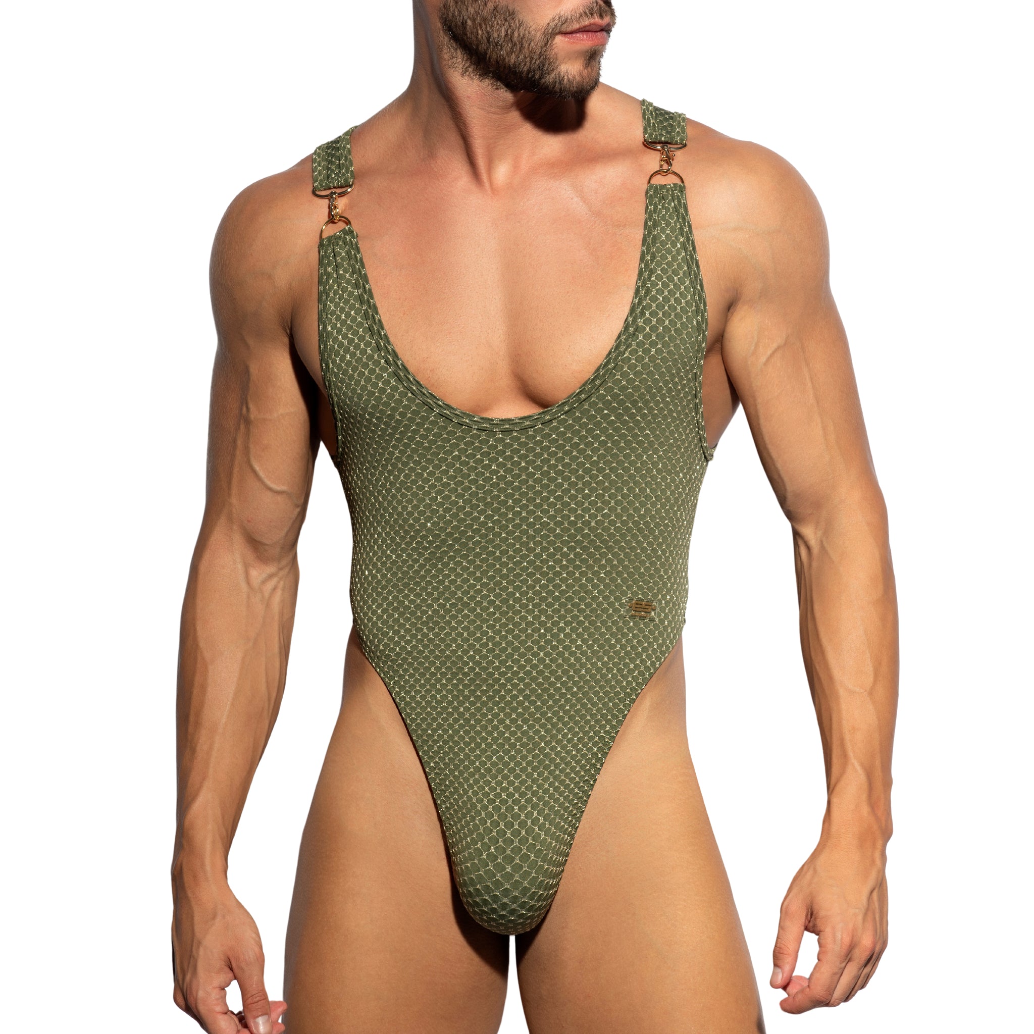 ES Collection Luxury Thong Swimsuit Khaki 2229