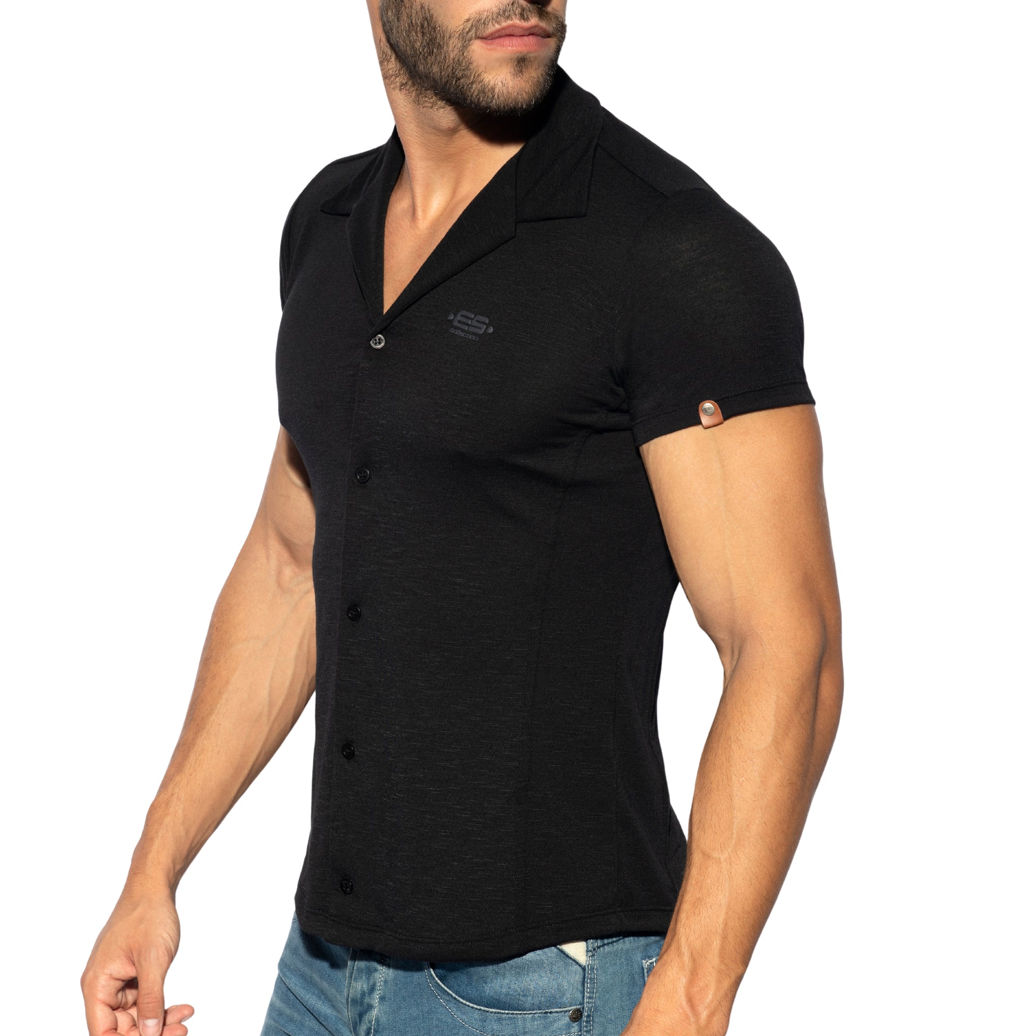 ES Collection Slim Fit Shirt Black SHT023