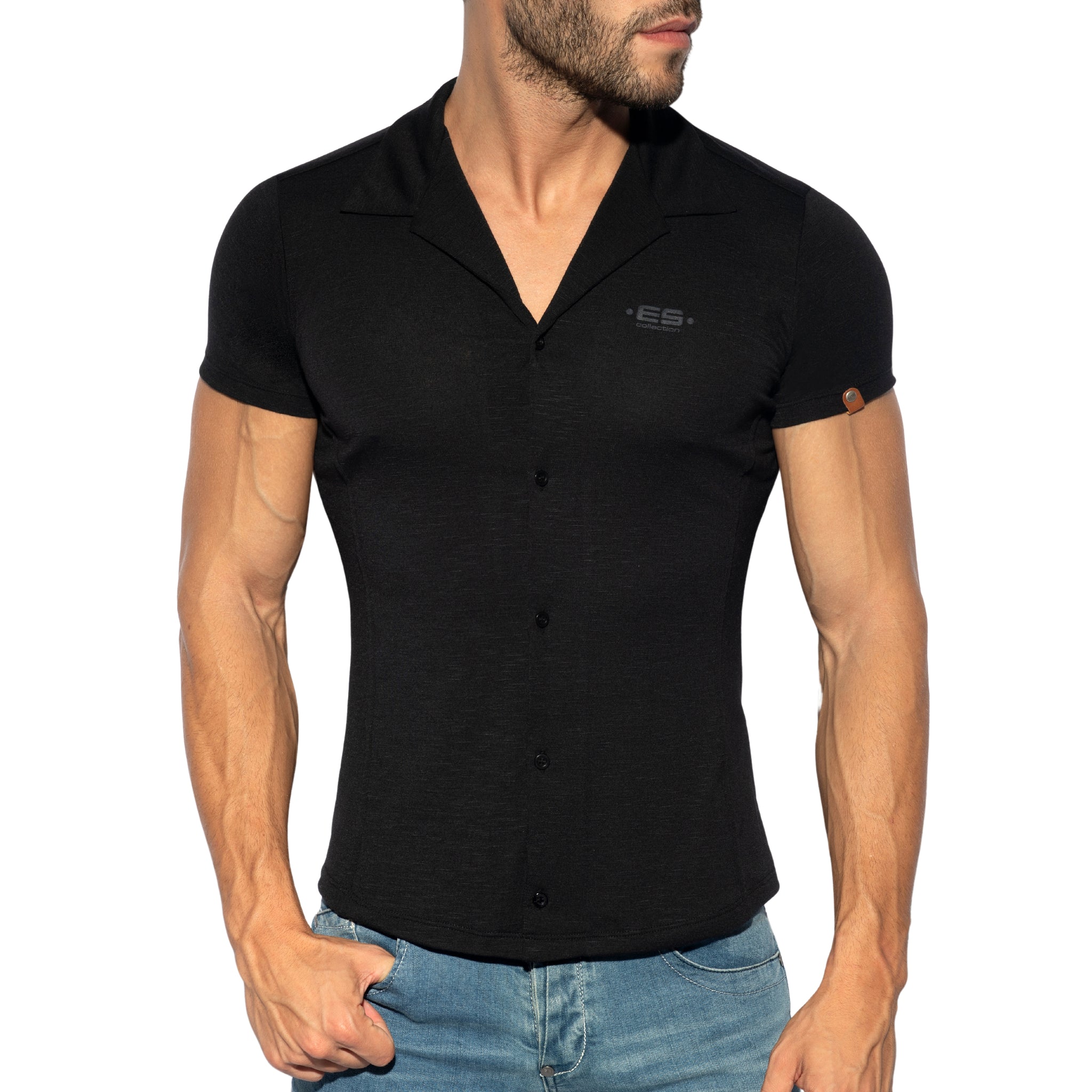 ES Collection Slim Fit Shirt Black SHT023