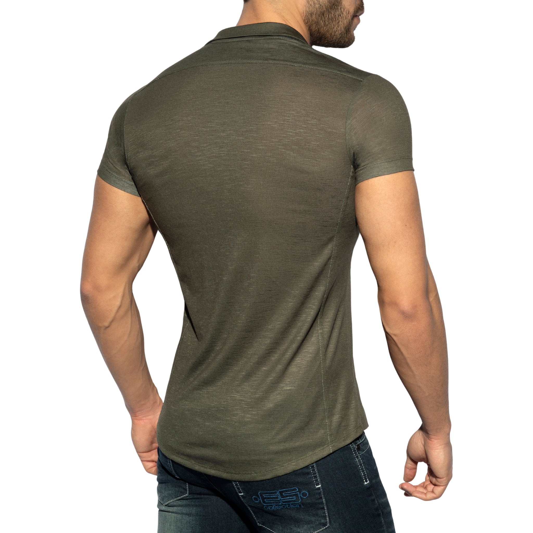 ES Collection Slim Fit Shirt Khaki SHT023