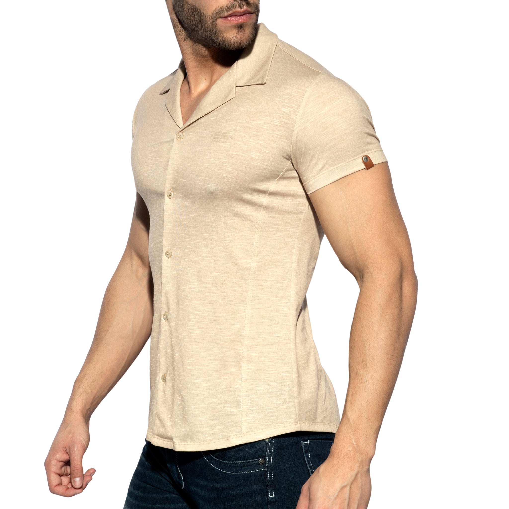 ES Collection Slim Fit Shirt Beige SHT023