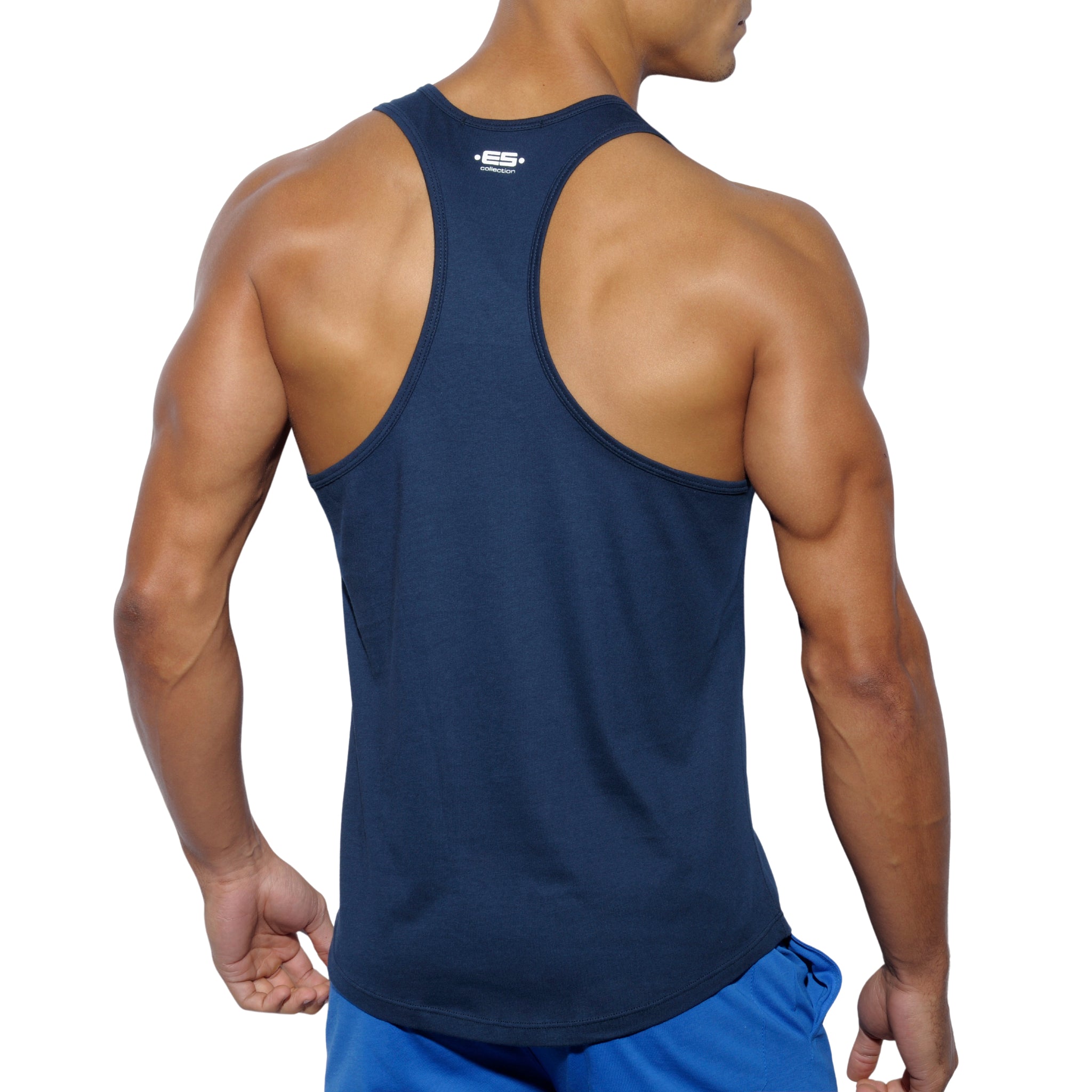 ES Collection Never Back Down Tank Top Navy TS169
