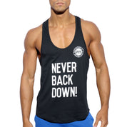 ES Collection Never Back Down Tank Top Black TS169