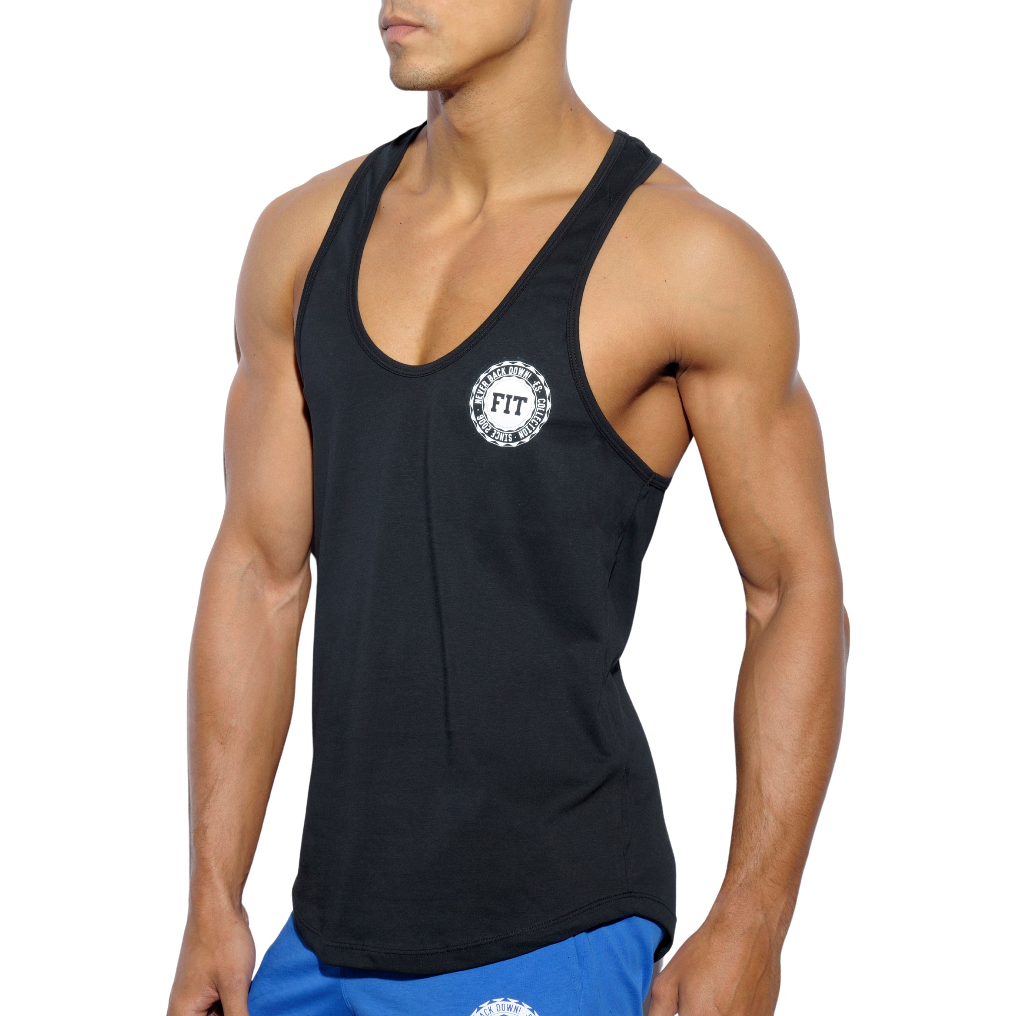 ES Collection Never Back Down Tank Top Black TS171