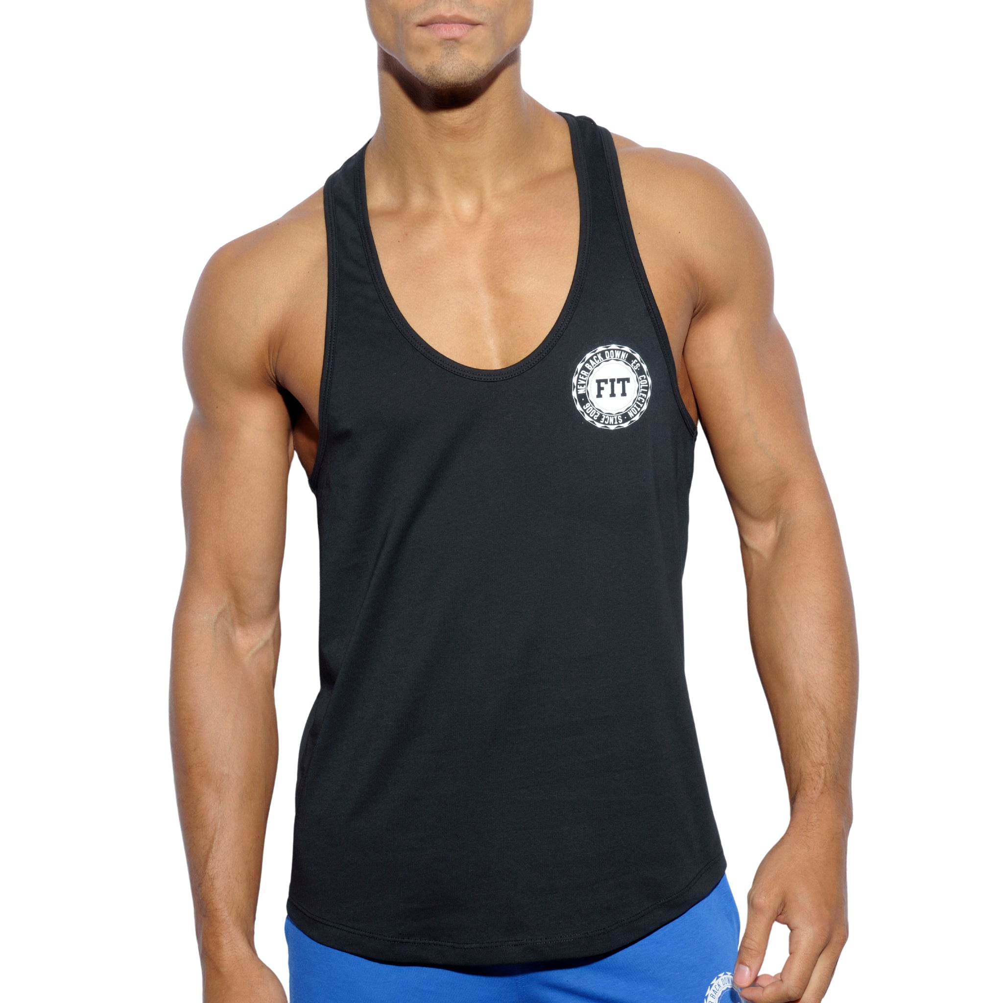 ES Collection Never Back Down Tank Top Black TS171