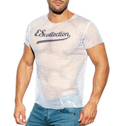 ES Collection Open Mesh T-Shirt White TS254