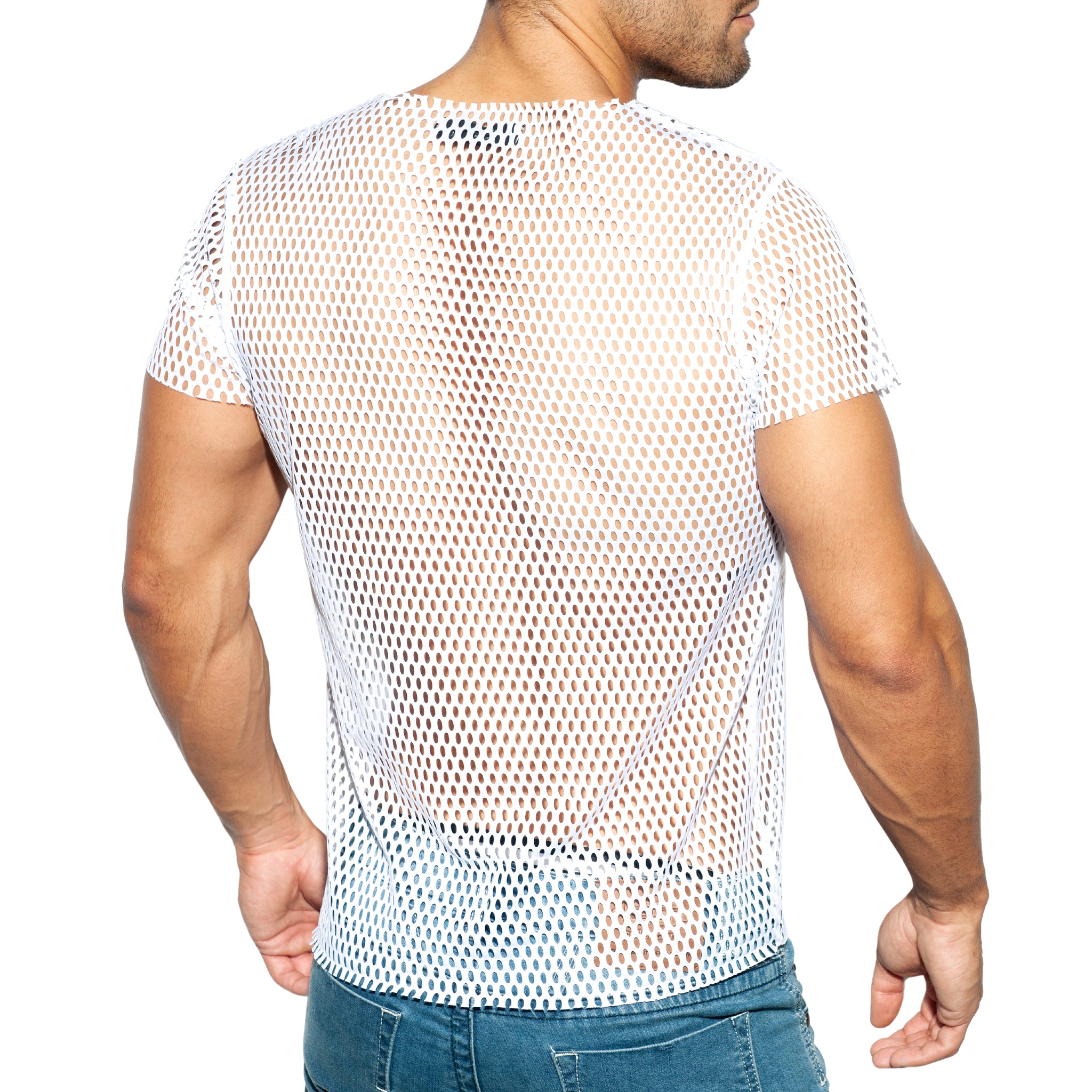 ES Collection Open Mesh T-Shirt White TS254