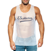 ES Collection Open Mesh Tank Top White TS255