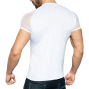 ES Collection Ranglan Mesh T-Shirt White TS264