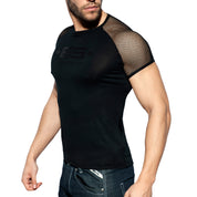 ES Collection Ranglan Mesh T-Shirt Black TS264