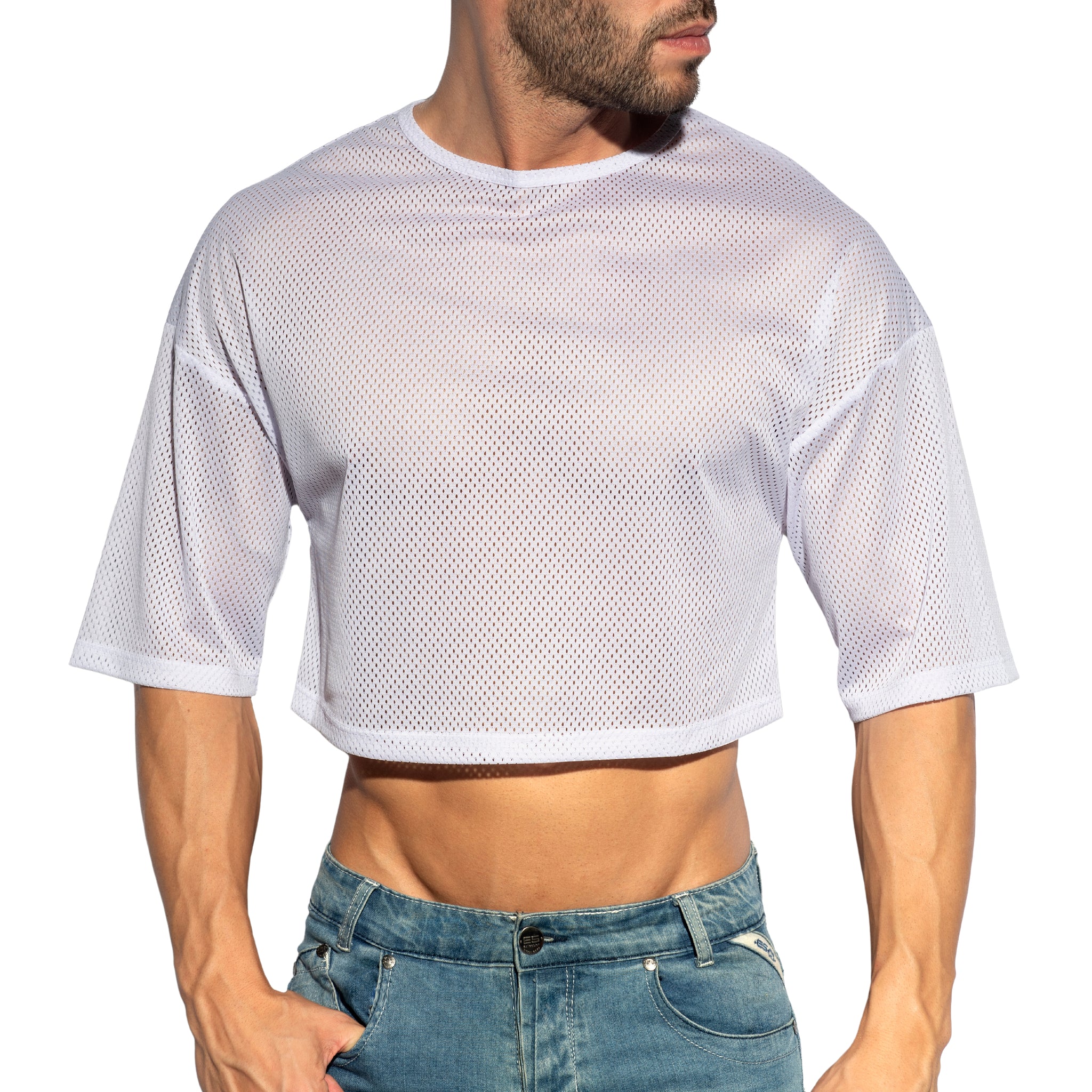 ES Collection Oversize Crop Top White TS311