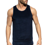 ES Collection Terrycloth Tank Top Navy TS316