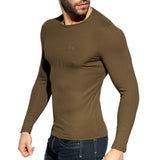 ES Collection Recycled Rib Long Sleeves T-Shirt Khaki TS325