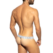 ES Collection Recycled Rib Band Thong White UN557