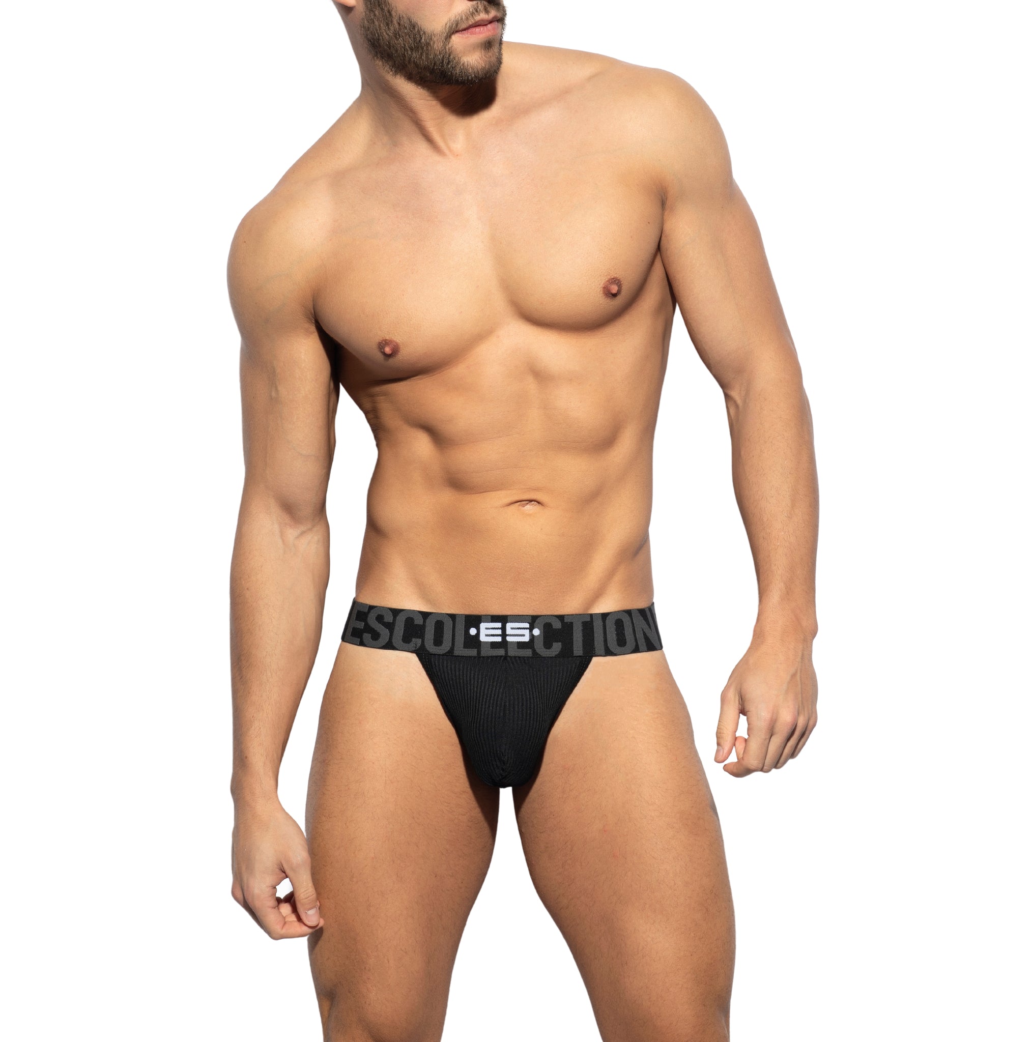 ES Collection Recycled Rib Band Thong Black UN557