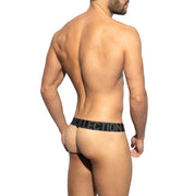 ES Collection Recycled Rib Band Thong Black UN557