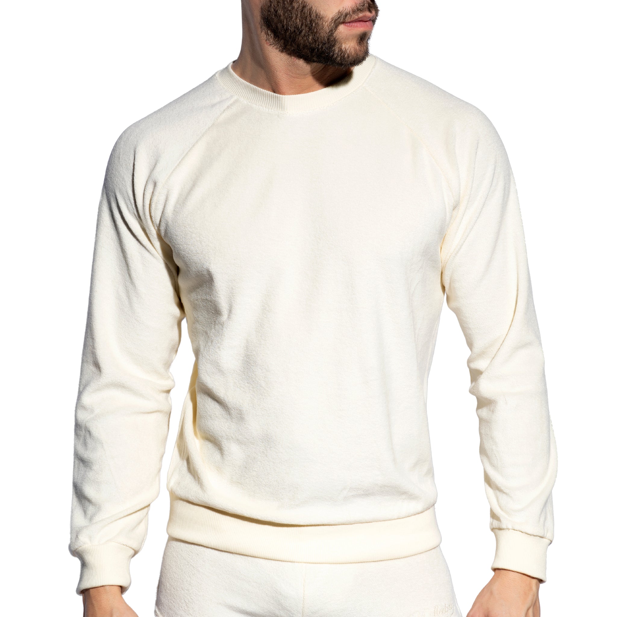 ES Collection Terrycloth Sweatshirt Ivory SP318