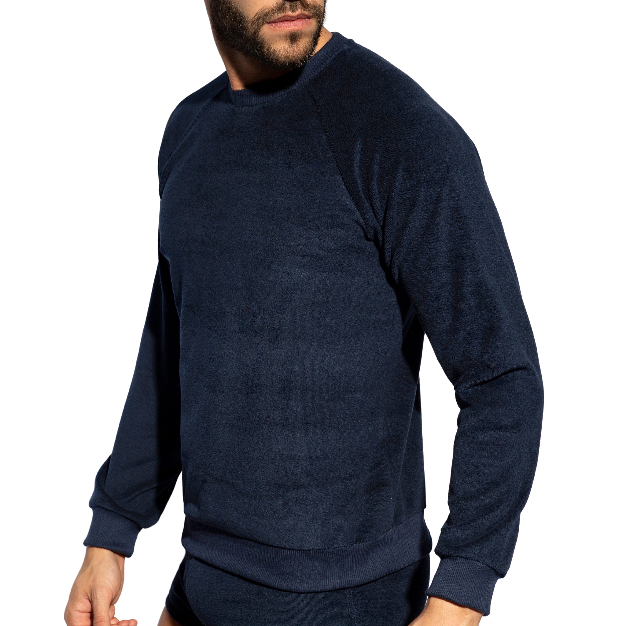 ES Collection Terrycloth Sweatshirt Navy SP318