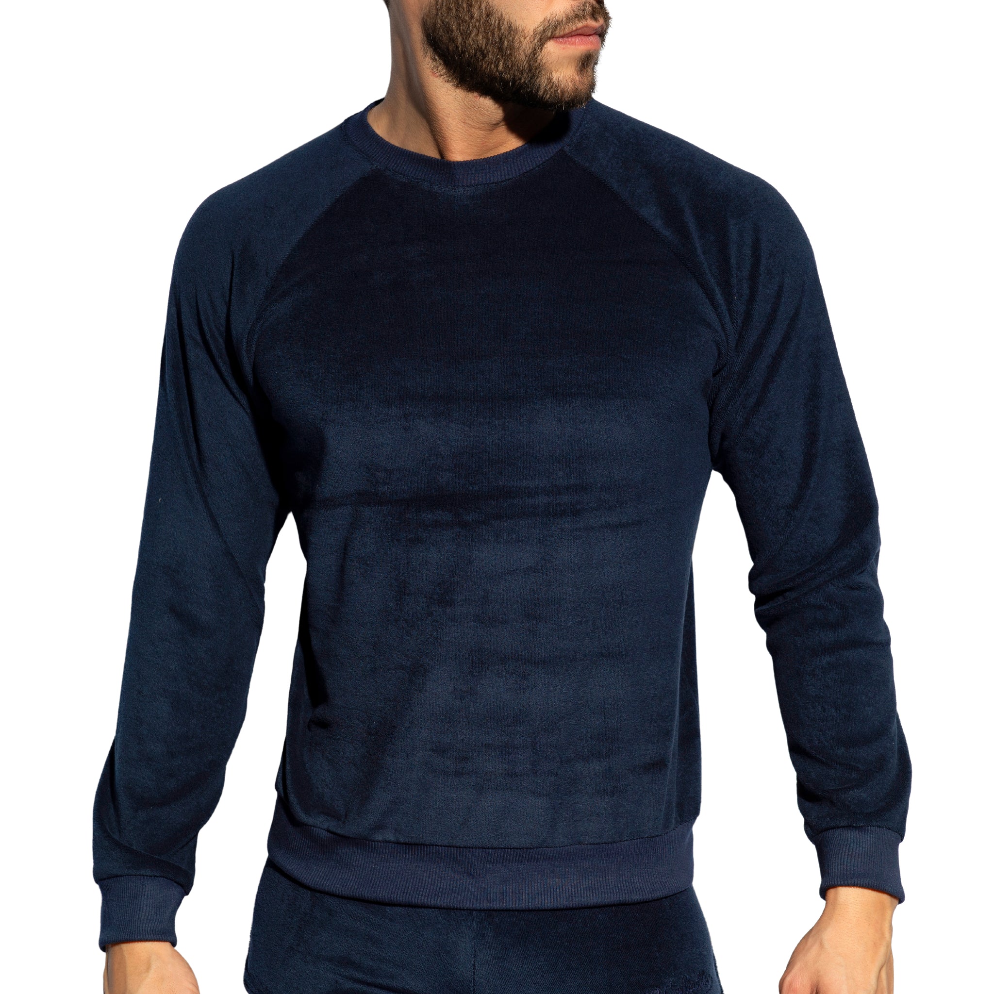 ES Collection Terrycloth Sweatshirt Navy SP318