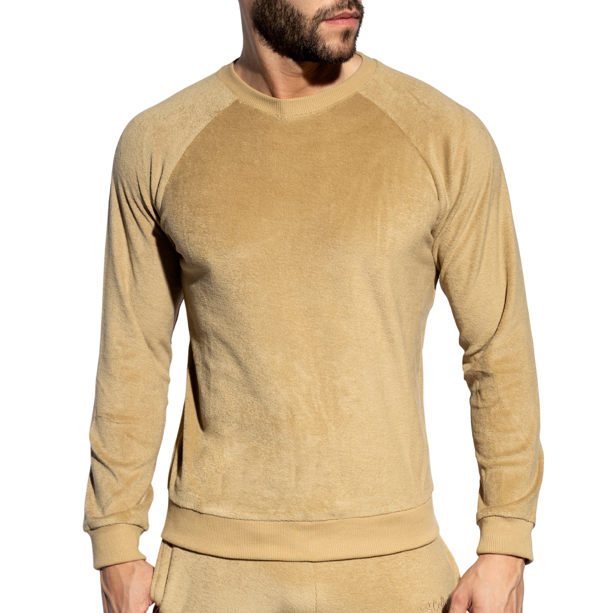 ES Collection Terrycloth Sweatshirt Beige SP318